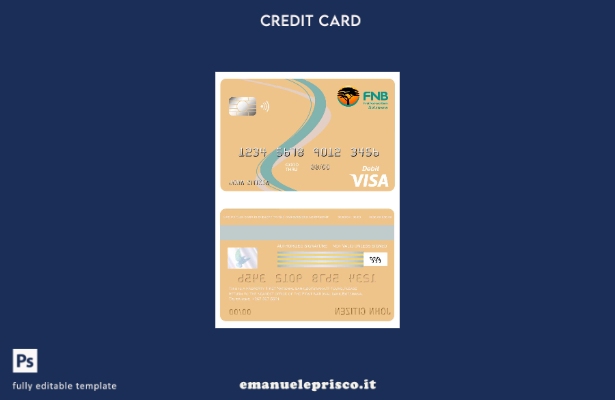 stile verificato Modello di carta di visto bancario Botswana First National